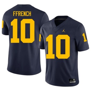 Navy NCAA U-M College Football Jaime Ffrench Mens #10 Jerseys 873989-211