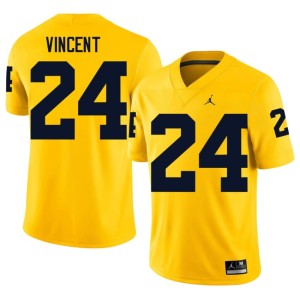 Maize Michigan Men High School College Football #24 Jamarion Vincent Jersey 636030-456