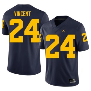 Navy Mens Limited U of M #24 College Football Jamarion Vincent Jerseys 547308-244