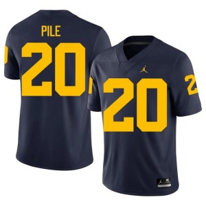 Navy Jaylen Pile Player U-M #20 College Football Men Jerseys 887470-395