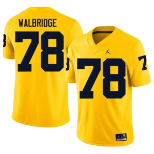 Maize College Football UMich #78 Game Men's Marky Walbridge Jersey 947485-531