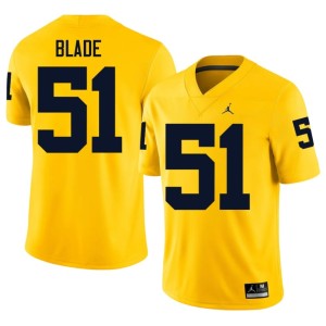 Maize Men's McHale Blade Stitched #51 University of Michigan College Football Jersey 379823-831
