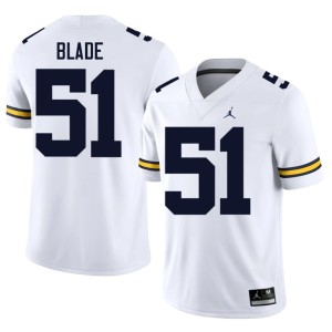 White Michigan #51 College Football Men's McHale Blade University Jerseys 985223-482