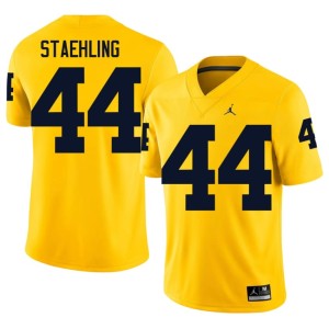 Maize #44 Player College Football U of M Nathaniel Staehling Mens Jerseys 435067-375