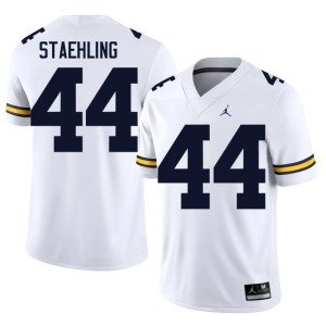 White College Football Nathaniel Staehling MICH Men Player #44 Jersey 296094-436