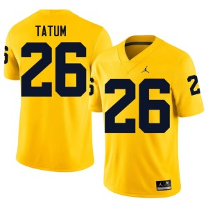 Maize University of Michigan Taylor Tatum College Football #26 Men's 2026 Jersey 139418-804