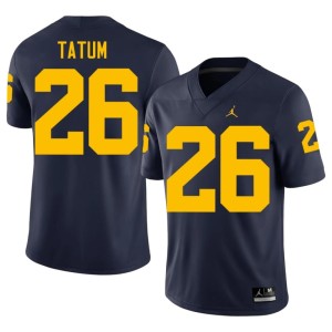 Navy Game Michigan Men's #26 Taylor Tatum College Football Jerseys 913937-819