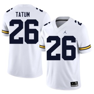 White Men Michigan Wolverines College Football Official #26 Taylor Tatum Jersey 472215-155
