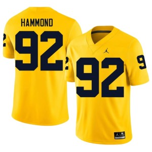 Maize Wolverines 2026 Men College Football #92 Ted Hammond Jerseys 132871-675
