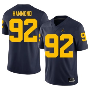 Navy Men's Ted Hammond U of M College Football #92 Player Jersey 314677-746