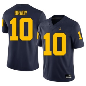 Navy College Football Men Tom Brady #10 Player Michigan Jerseys 581415-484