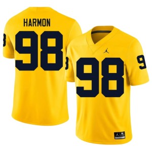 Maize Limited College Football Tom Harmon Men's University of Michigan Wolverines #98 Jerseys 756499-606
