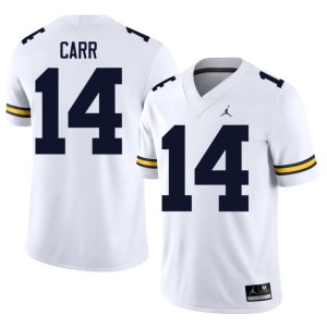 White U of M Tommy Carr Limited Mens #14 College Football Jerseys 137244-590