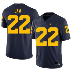 Navy Men U of M #22 College Football 2026-27 Ty Law Jerseys 253012-279