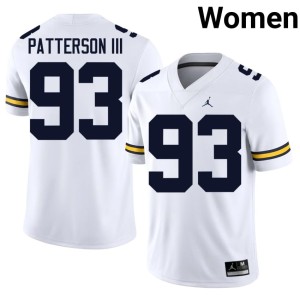 White Benny Patterson III #93 College Football Limited Womens UMich Jerseys 914248-137