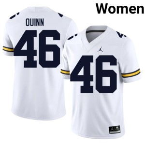 White #46 Michigan Crandall Quinn NCAA Women College Football Jerseys 335483-953