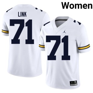 White College Football Michigan Evan Link 2026-27 Women #71 Jersey 504079-948