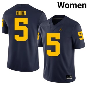 Navy Limited Womens #5 College Football U of M Jacob Oden Jersey 765879-810