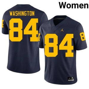 Navy Jacob Washington Limited Womens College Football Michigan #84 Jerseys 345454-208
