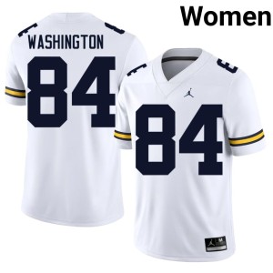 White High School College Football Women's Jacob Washington Michigan #84 Jerseys 886627-848