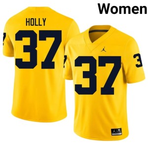 Maize College Football Julius Holly U-M High School #37 Women's Jersey 264850-325