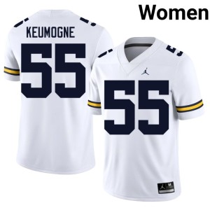 White College Football Women University of Michigan 2026 Randy Keumogne #55 Jersey 465242-601