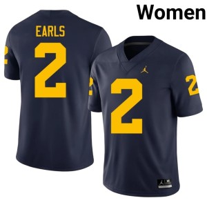 Navy Women's #2 Shamari Earls Player MICH College Football Jerseys 410078-843