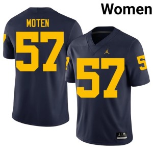 Navy Travis Moten College Football #57 MICH Womens Stitched Jerseys 196810-163