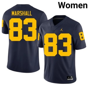 Navy 2026 Womens College Football #83 UMich Zack Marshall Jerseys 868129-962
