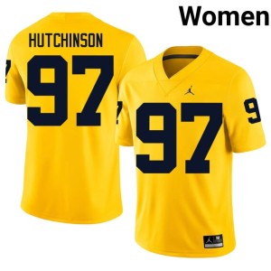 Maize College Football Womens 2026 U-M Aidan Hutchinson #97 Jersey 416040-897