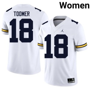 White Women #18 Michigan Amani Toomer College Football 2026 Jerseys 546329-185