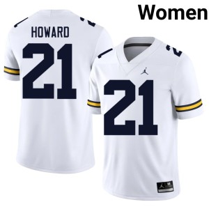 White College Football Desmond Howard 2026 University of Michigan Wolverines #21 Women Jersey 381753-793