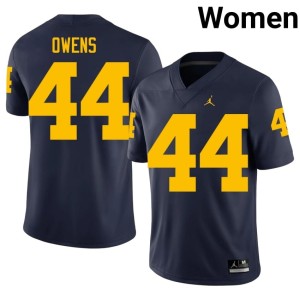 Navy Eli Owens U-M Game #44 Womens College Football Jersey 606923-520