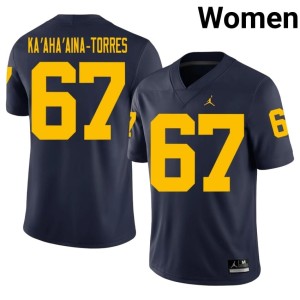 Navy College Football Women #67 Limited Houston Ka'aha'aina-Torres Michigan Jersey 504715-598