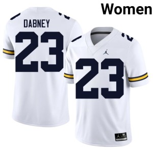 White High School U-M College Football #23 Women Markel Dabney Jersey 284855-693