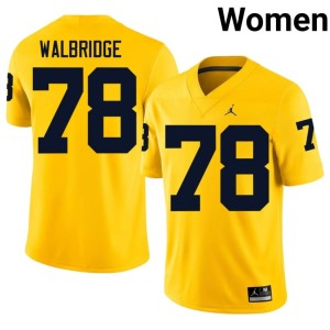 Maize Marky Walbridge Women's College Football #78 2026-27 Wolverines Jersey 271863-900