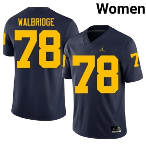 Navy College Football Marky Walbridge Michigan Limited #78 Women's Jersey 727092-492