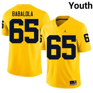 Maize Youth #65 Andrew Babalola U of M College Football High School Jerseys 277288-131