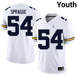 White Official #54 Youth College Football U of M Andrew Sprague Jerseys 314036-896