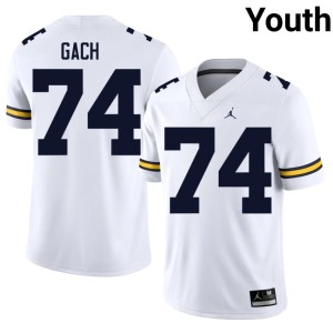 White University University of Michigan Avery Gach College Football Youth #74 Jersey 599446-103