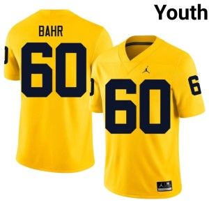 Maize High School College Football #60 Youth Michigan Brooks Bahr Jerseys 895706-781