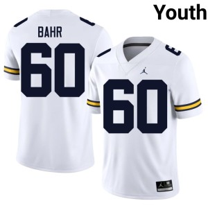 White Michigan Wolverines Brooks Bahr University Youth #60 College Football Jersey 713866-702