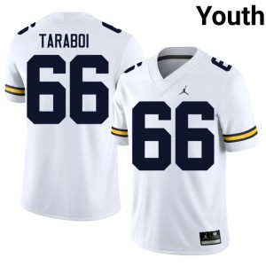 White Youth #66 Michigan Dan Taraboi College Football Player Jerseys 314710-444