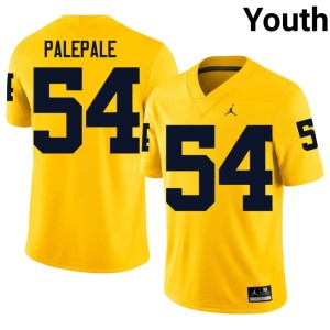 Maize Limited College Football Wolverines Youth #54 Deyvid Palepale Jersey 351834-281
