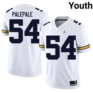 White College Football 2026 University of Michigan #54 Youth Deyvid Palepale Jerseys 417147-148