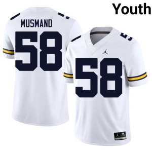 White College Football Michigan Eli Musmand University Youth #58 Jersey 391039-561