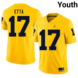Maize Youth Michigan Wolverines Alumni Enow Etta College Football #17 Jerseys 820477-921