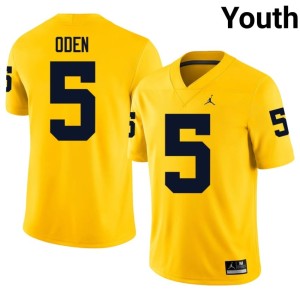 Maize College Football U of M #5 Alumni Youth Jacob Oden Jersey 630768-257