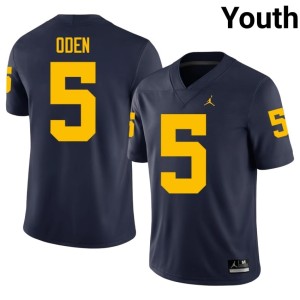 Navy #5 U of M Jacob Oden Limited College Football Youth Jersey 584082-415
