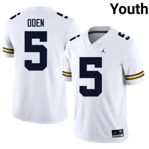 White College Football Game Jacob Oden Michigan Youth #5 Jerseys 598929-208